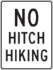 No Hitchhiking Clip Art
